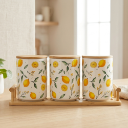 Porcelain Jar Set - 3 Pcs